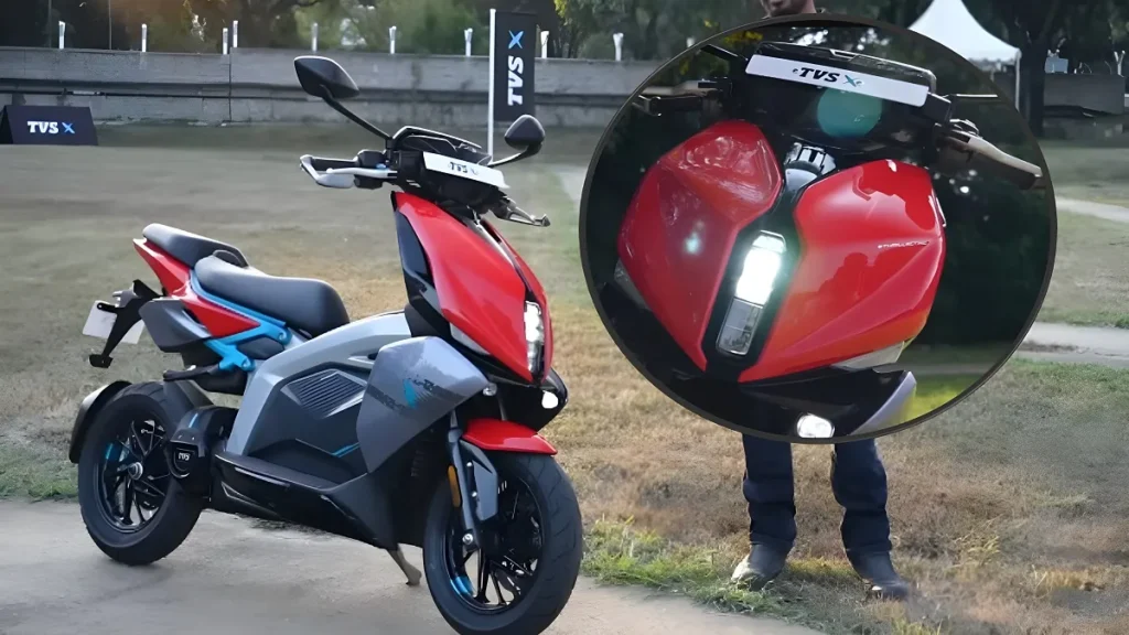 140 km/ रेंज और 7 kw की मोटर पावर के साथ आज ही घर लाये TVS X Electric Scooter को , देखे कीमत फीचर और इसकी टॉप स्पीड क्या है 2 tvs x electric scooter